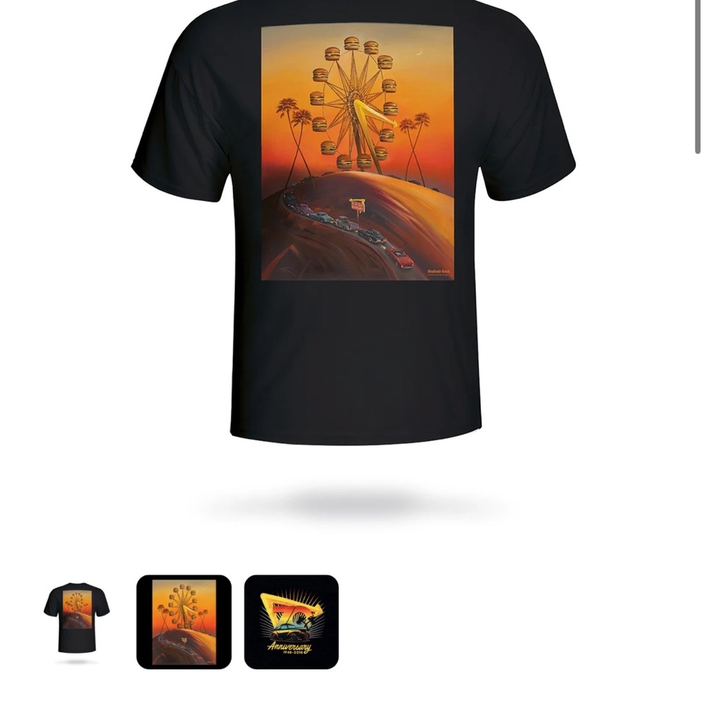 In-N-Out Burger 2019 70th anniversary Black T-Shirt